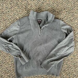 Michael Kors Men's Light Gray Half-Zip Sweater